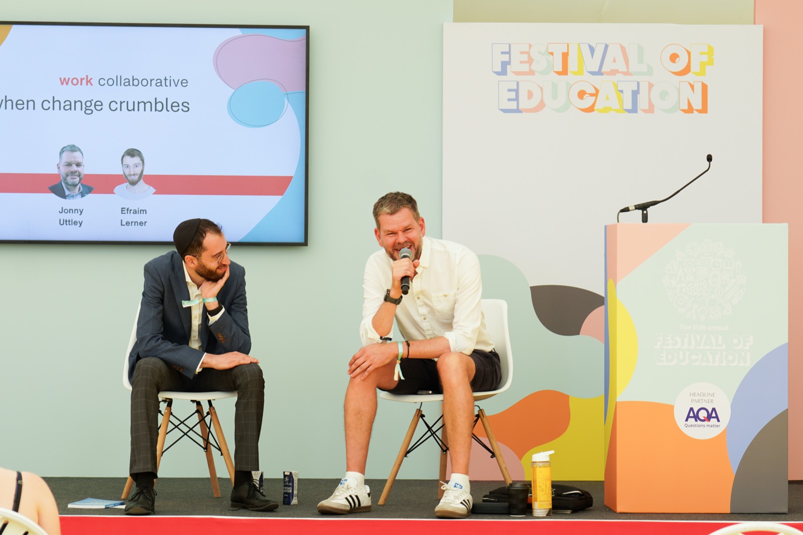 Shane Leaning presenting at the UK Festival of Education 2025